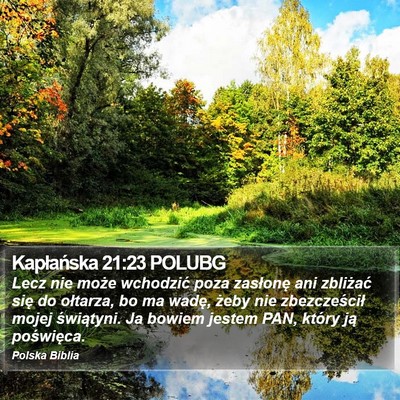Kapłańska 21:23 POLUBG Bible Verse Image