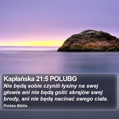 Kapłańska 21:5 POLUBG Bible Verse Image