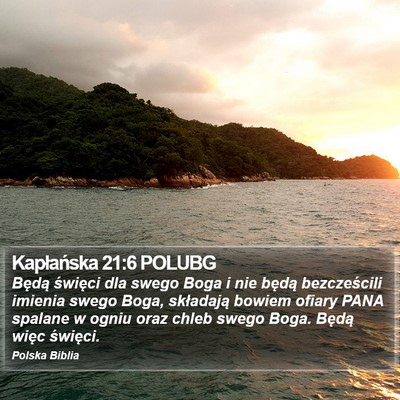Kapłańska 21:6 POLUBG Bible Verse Image