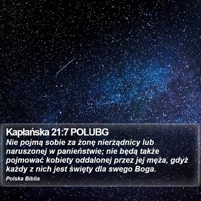 Kapłańska 21:7 POLUBG Bible Verse Image