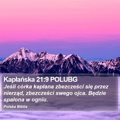 Kapłańska 21:9 POLUBG Bible Verse Image