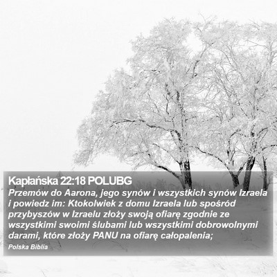 Kapłańska 22:18 POLUBG Bible Verse Image