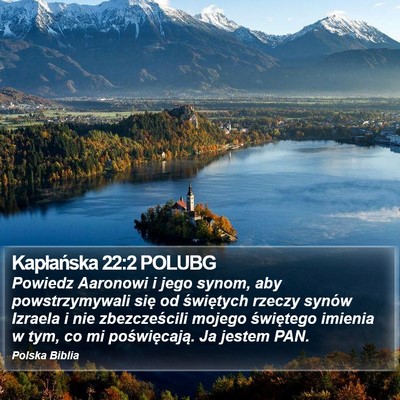 Kapłańska 22:2 POLUBG Bible Verse Image