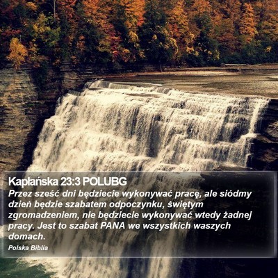 Kapłańska 23:3 POLUBG Bible Verse Image