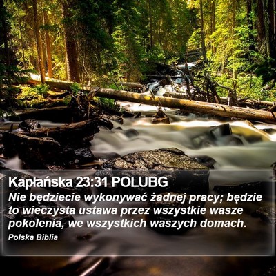 Kapłańska 23:31 POLUBG Bible Verse Image
