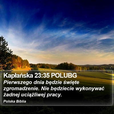 Kapłańska 23:35 POLUBG Bible Verse Image
