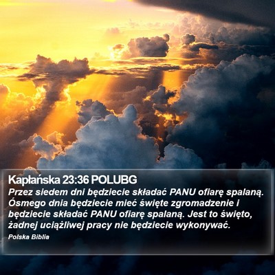 Kapłańska 23:36 POLUBG Bible Verse Image