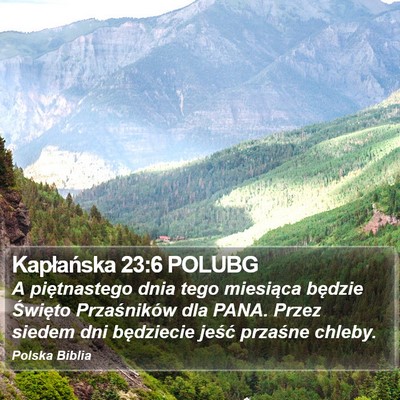 Kapłańska 23:6 POLUBG Bible Verse Image