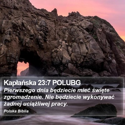 Kapłańska 23:7 POLUBG Bible Verse Image