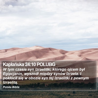 Kapłańska 24:10 POLUBG Bible Verse Image