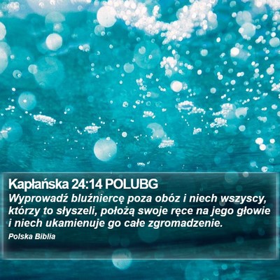 Kapłańska 24:14 POLUBG Bible Verse Image