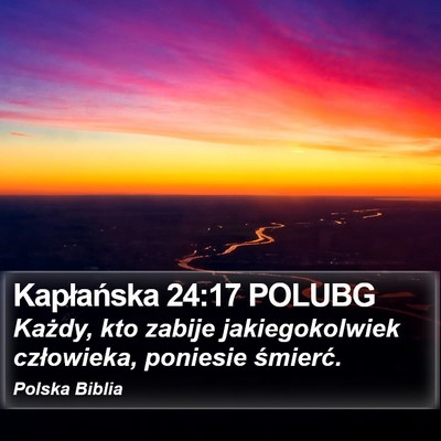 Kapłańska 24:17 POLUBG Bible Verse Image
