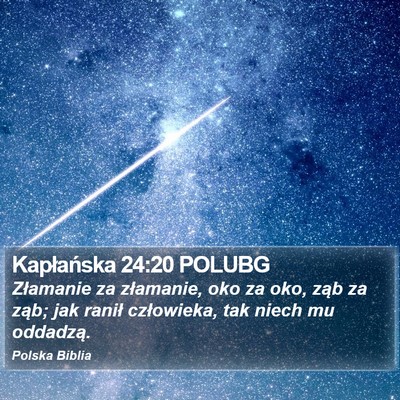 Kapłańska 24:20 POLUBG Bible Verse Image