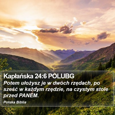 Kapłańska 24:6 POLUBG Bible Verse Image