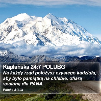Kapłańska 24:7 POLUBG Bible Verse Image