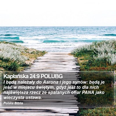 Kapłańska 24:9 POLUBG Bible Verse Image