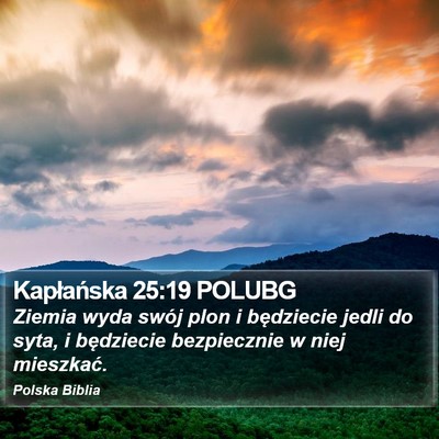 Kapłańska 25:19 POLUBG Bible Verse Image