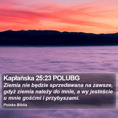 Kapłańska 25:23 POLUBG Bible Verse Image
