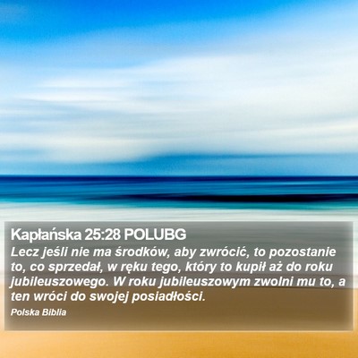 Kapłańska 25:28 POLUBG Bible Verse Image