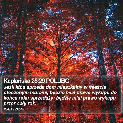 Kapłańska 25:29 POLUBG Bible Verse Image