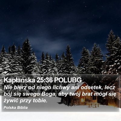 Kapłańska 25:36 POLUBG Bible Verse Image