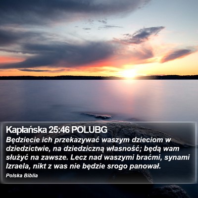 Kapłańska 25:46 POLUBG Bible Verse Image