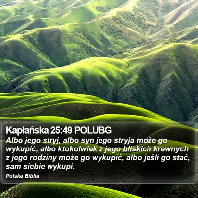 Kapłańska 25:49 POLUBG Bible Verse Image