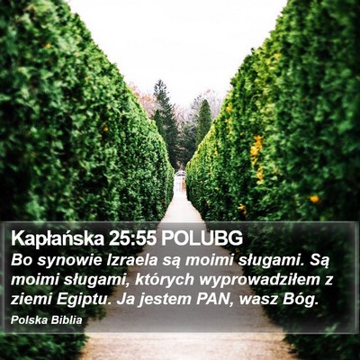 Kapłańska 25:55 POLUBG Bible Verse Image