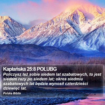 Kapłańska 25:8 POLUBG Bible Verse Image