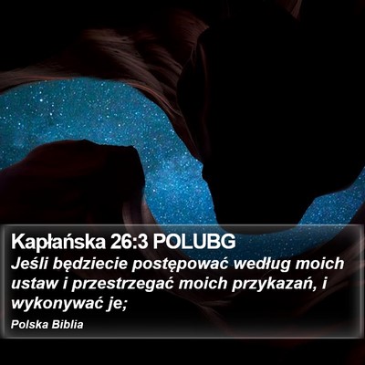 Kapłańska 26:3 POLUBG Bible Verse Image