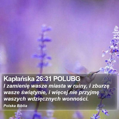 Kapłańska 26:31 POLUBG Bible Verse Image
