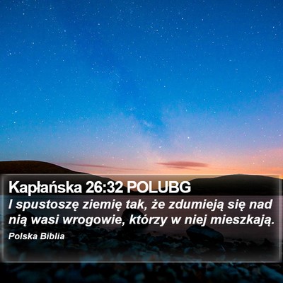 Kapłańska 26:32 POLUBG Bible Verse Image