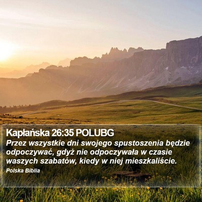 Kapłańska 26:35 POLUBG Bible Verse Image