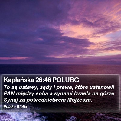 Kapłańska 26:46 POLUBG Bible Verse Image