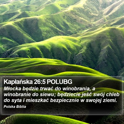 Kapłańska 26:5 POLUBG Bible Verse Image