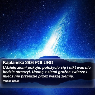 Kapłańska 26:6 POLUBG Bible Verse Image