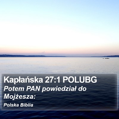 Kapłańska 27:1 POLUBG Bible Verse Image