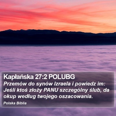 Kapłańska 27:2 POLUBG Bible Verse Image