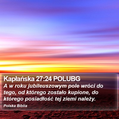 Kapłańska 27:24 POLUBG Bible Verse Image