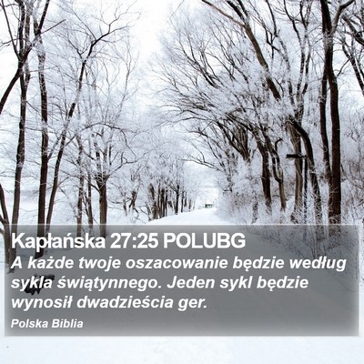 Kapłańska 27:25 POLUBG Bible Verse Image