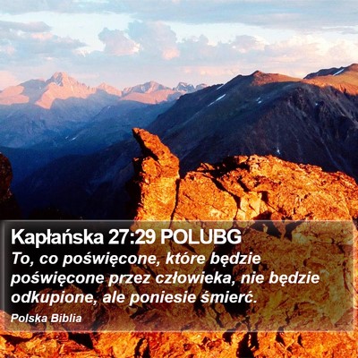 Kapłańska 27:29 POLUBG Bible Verse Image