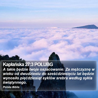 Kapłańska 27:3 POLUBG Bible Verse Image