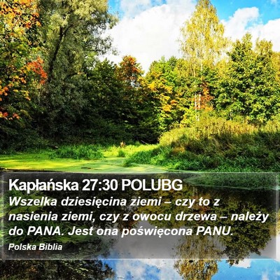 Kapłańska 27:30 POLUBG Bible Verse Image