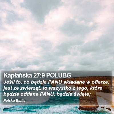 Kapłańska 27:9 POLUBG Bible Verse Image