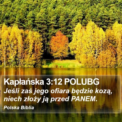Kapłańska 3:12 POLUBG Bible Verse Image