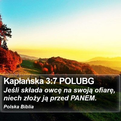 Kapłańska 3:7 POLUBG Bible Verse Image