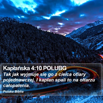 Kapłańska 4:10 POLUBG Bible Verse Image