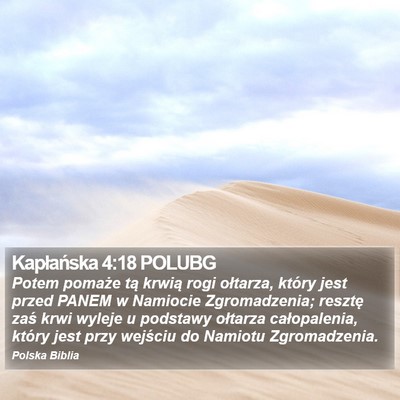 Kapłańska 4:18 POLUBG Bible Verse Image