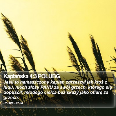 Kapłańska 4:3 POLUBG Bible Verse Image
