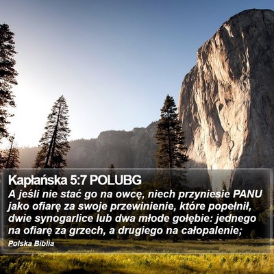 Kapłańska 5:7 POLUBG Bible Verse Image